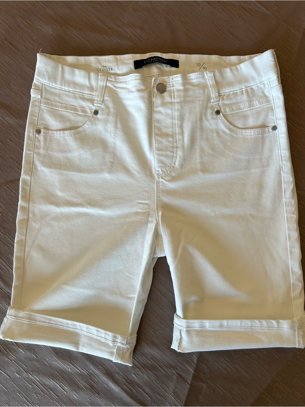 Liverpool white bermuda shorts, size 10, inseam 11”